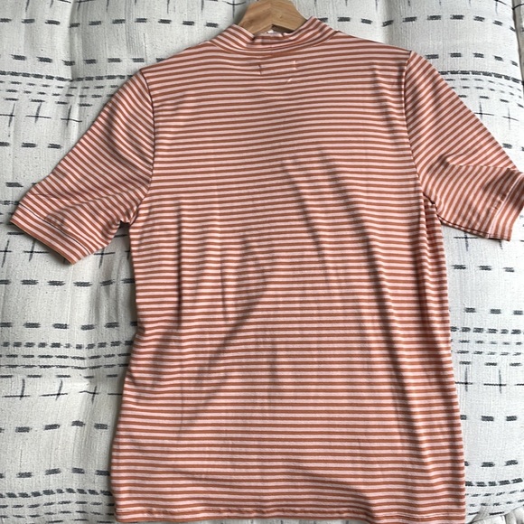 Madewell Stripe Mock Neck Tee - Picture 4 of 5
